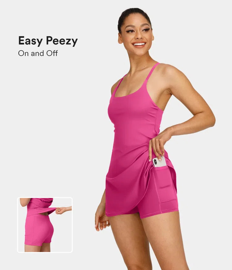 Softlyzero™ Plush Backless Active Dress-Easy Peezy Edition-UPF50+ | HALARA