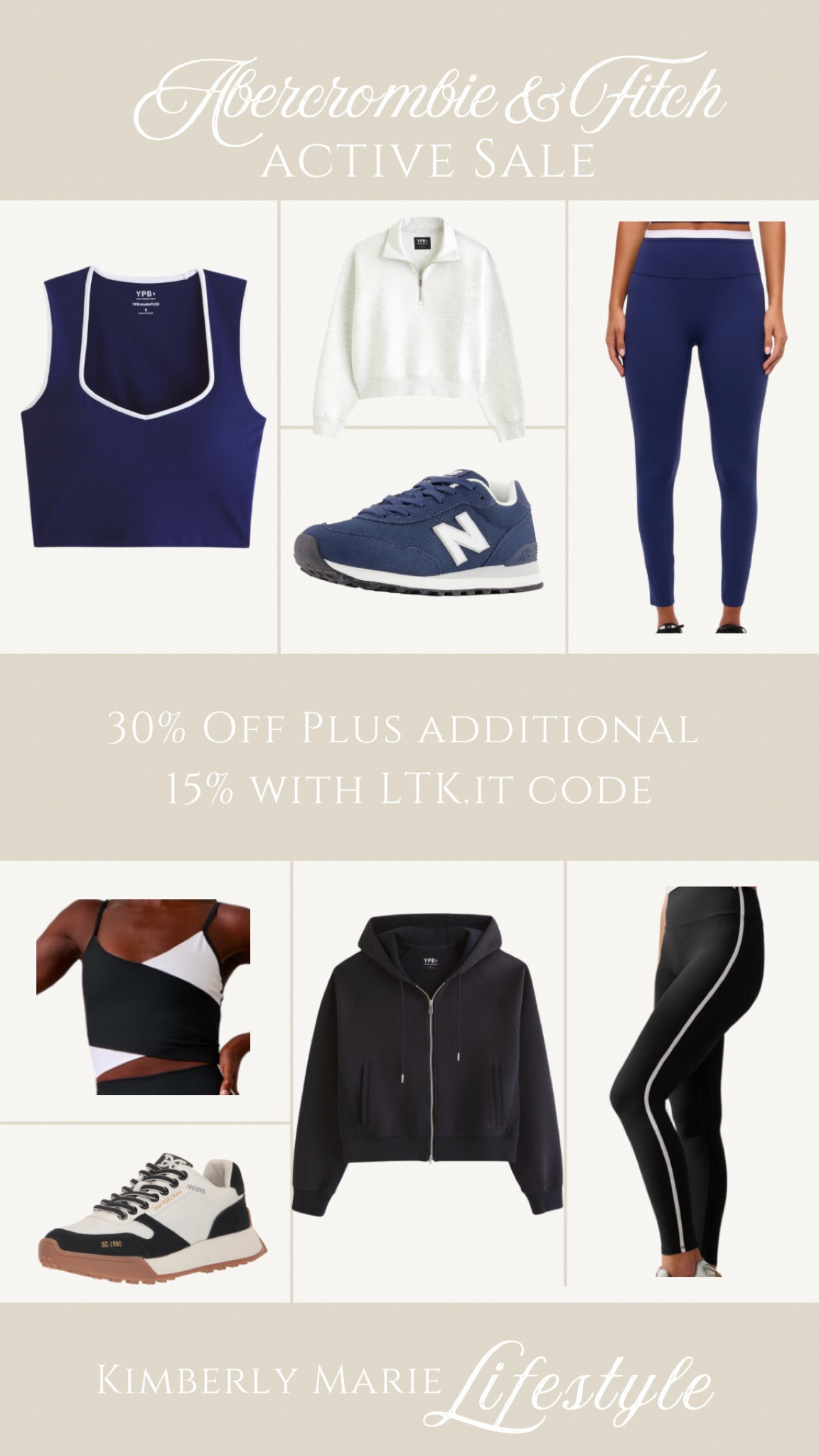 Abercrombie & Fitch YPB Active Sale! 

January blues
January blacks
January gym outfit
Fitness outfit
Gym clothes
Sale
What to wear to the gym in January

#LTKOver40 #LTKActive #LTKSaleAlert