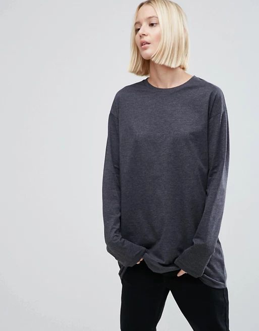 ASOS Long Sleeve Longline T-Shirt | ASOS UK
