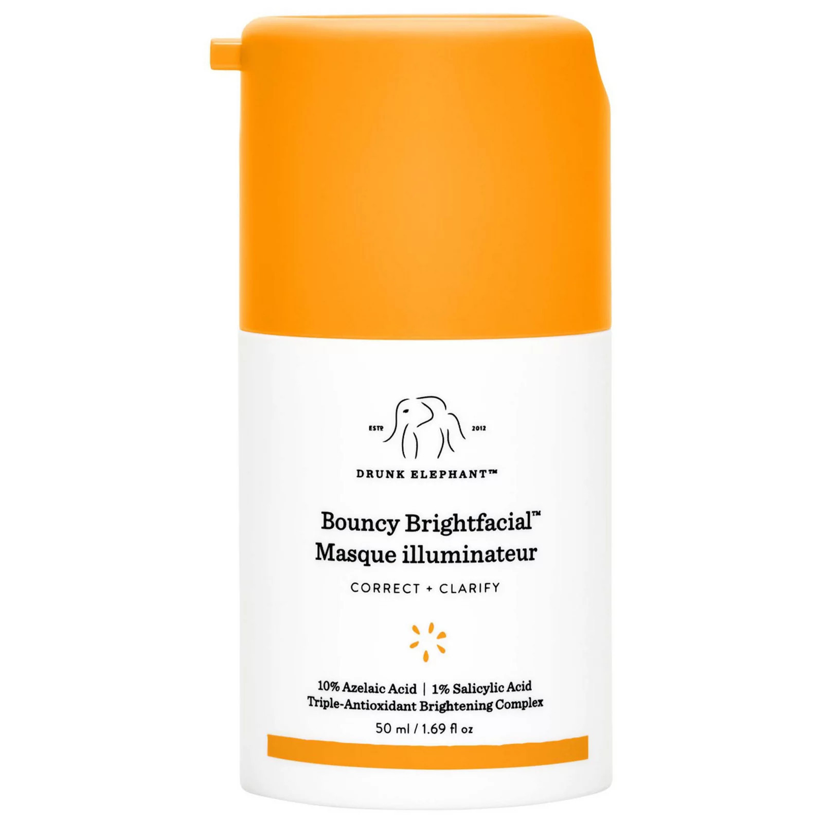 Drunk Elephant Bouncy Brightfacial Brightening Mask with 10% Azelaic Acid + 1% Salicylic Acid, Size: 1.69 Oz, None | Kohl's