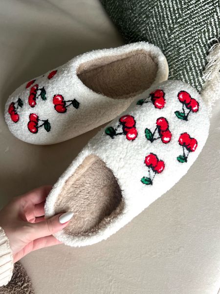 Cozy Everyday Cherry Slippers , loungewear, travel slippers 

#LTKfindsunder50 #LTKtravel