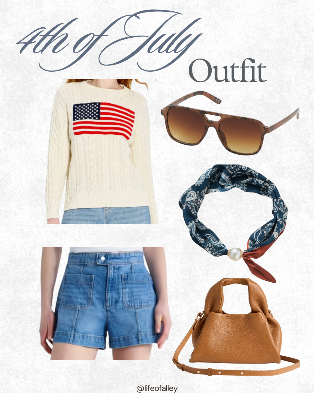 Northeast 4th of July outfit idea! Wear flag sweater over your shoulders in warmer weather.  

 #LTKSeasonal #LTKOver40