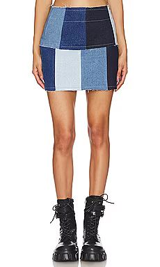MORE TO COME Madi Mini Skirt in Blue Multi from Revolve.com | Revolve Clothing (Global)