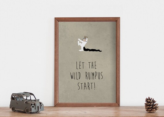 Where the Wild Things Are Quote Print // Kids Room Quotation | Etsy | Etsy (US)