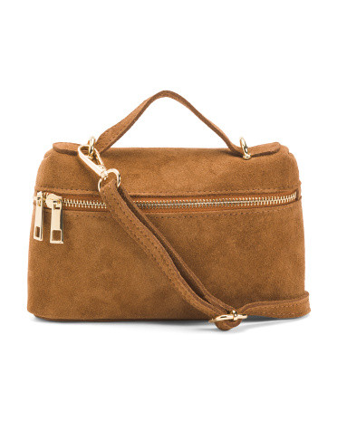 Made In Italy Suede Vanity Crossbody Case | TJ Maxx