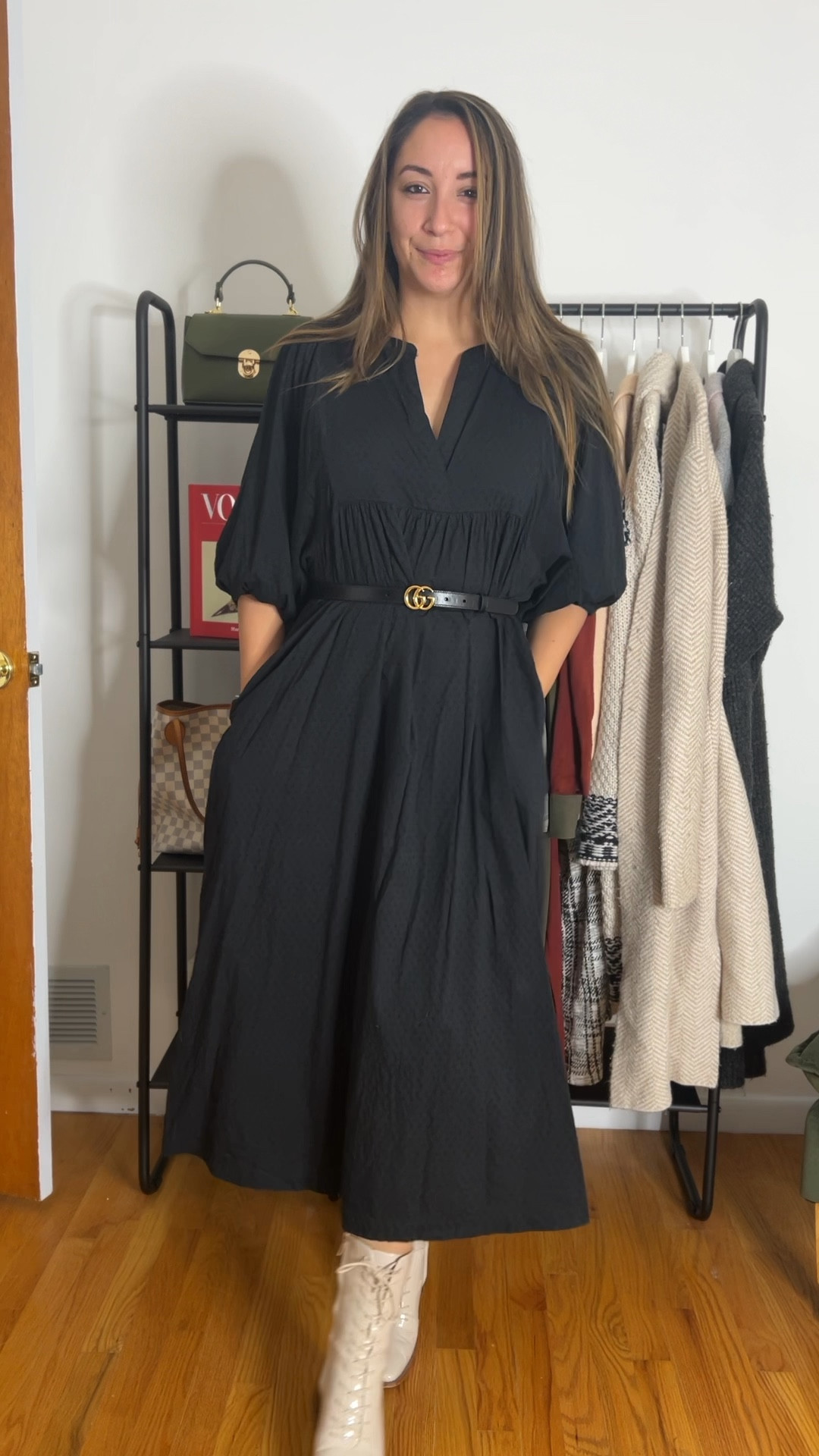 Last minute Thanksgiving outfit idea. Go with a simple black dress and belt and you’ll be good to go!

#LTKHoliday #LTKVideo #LTKSeasonal