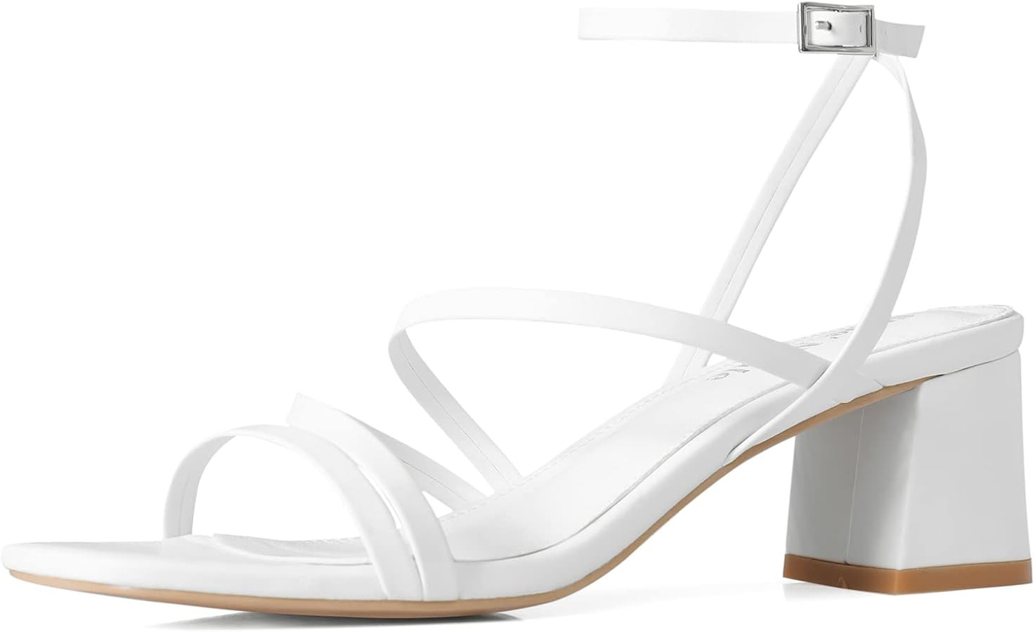 Shoe'N Tale Strappy Heels for Women Low Chunky Block Heel Dress Shoes Square Open Toe Ankle Strap... | Amazon (US)