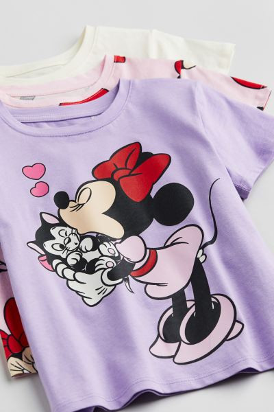 3-pack Printed Jersey Tops | H&M (US + CA)