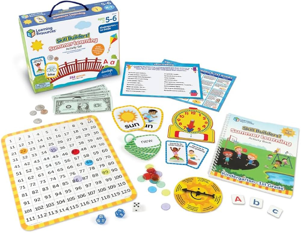 Learning Resources Skill Builders Summer Learning Activity Set Kindergarten to First Grade ,252 P... | Amazon (US)