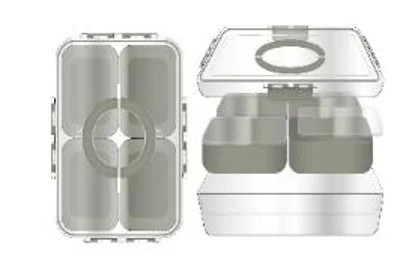 Cook with Color 4-Compartment Mini Snack Box Food Storage Carrier and Conatainer, Charcuterie Con... | Walmart (US)
