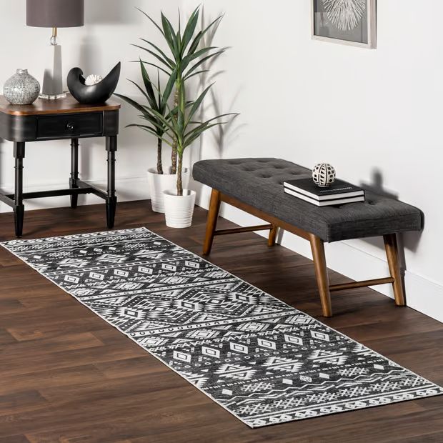 Charcoal Shelby Washable Graphic Area Rug | Rugs USA