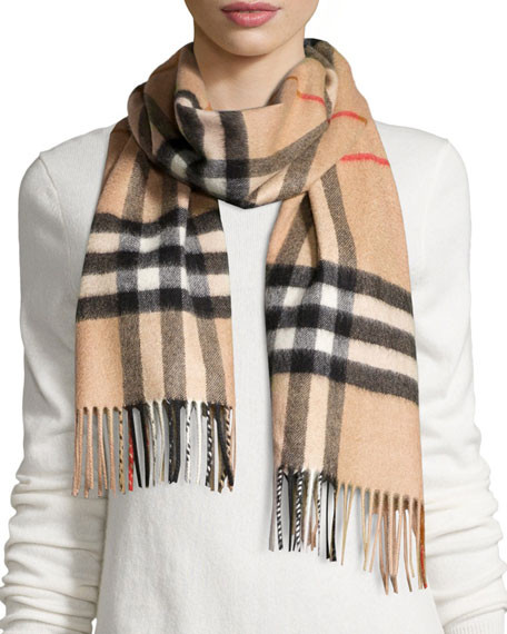 Burberry Giant-Check Cashmere Scarf | Neiman Marcus