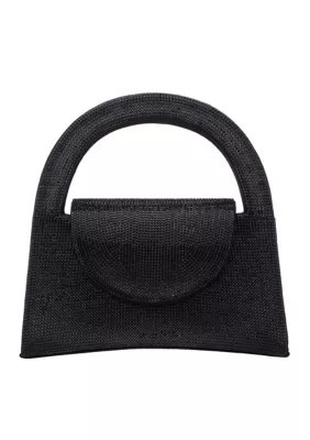 Nina Handbags Top Handle Flap Clutch, Black | Belk
