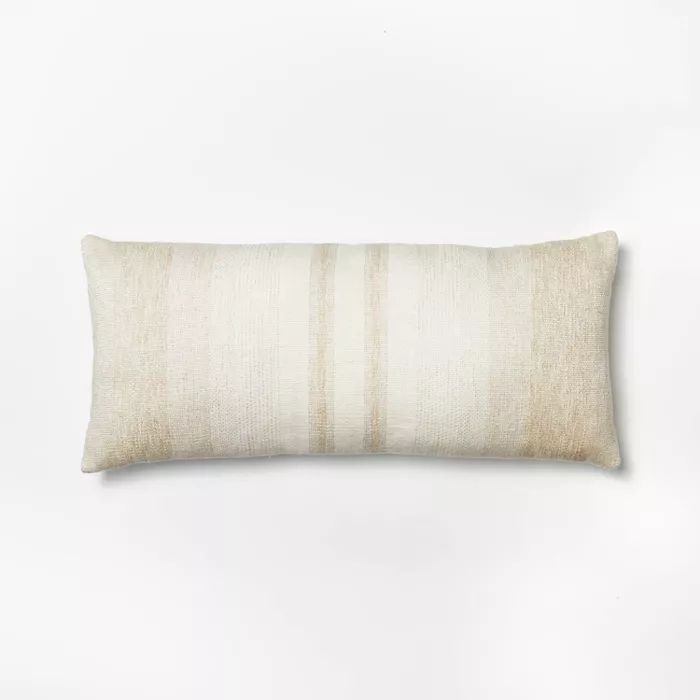 Oversized Woven Lumbar Throw Pillow Cream/Neutral - Threshold&#8482; designed with Studio McGee | Target