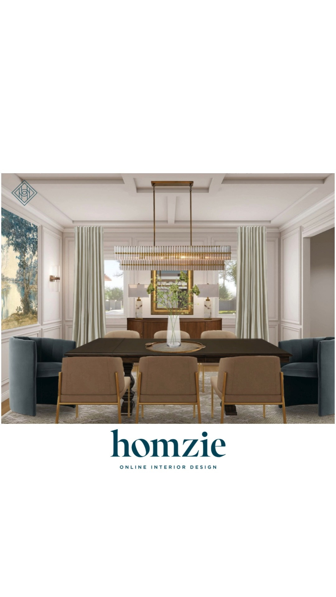 Moody glam dining room design featuring dining table, dining chairs,  chandelier, lamps, curtains, sideboard, faux stems, decor, etc.

#LTKHome #LTKFinds #LTKFavorites #HomeStyleDaily 

 #LTKHome