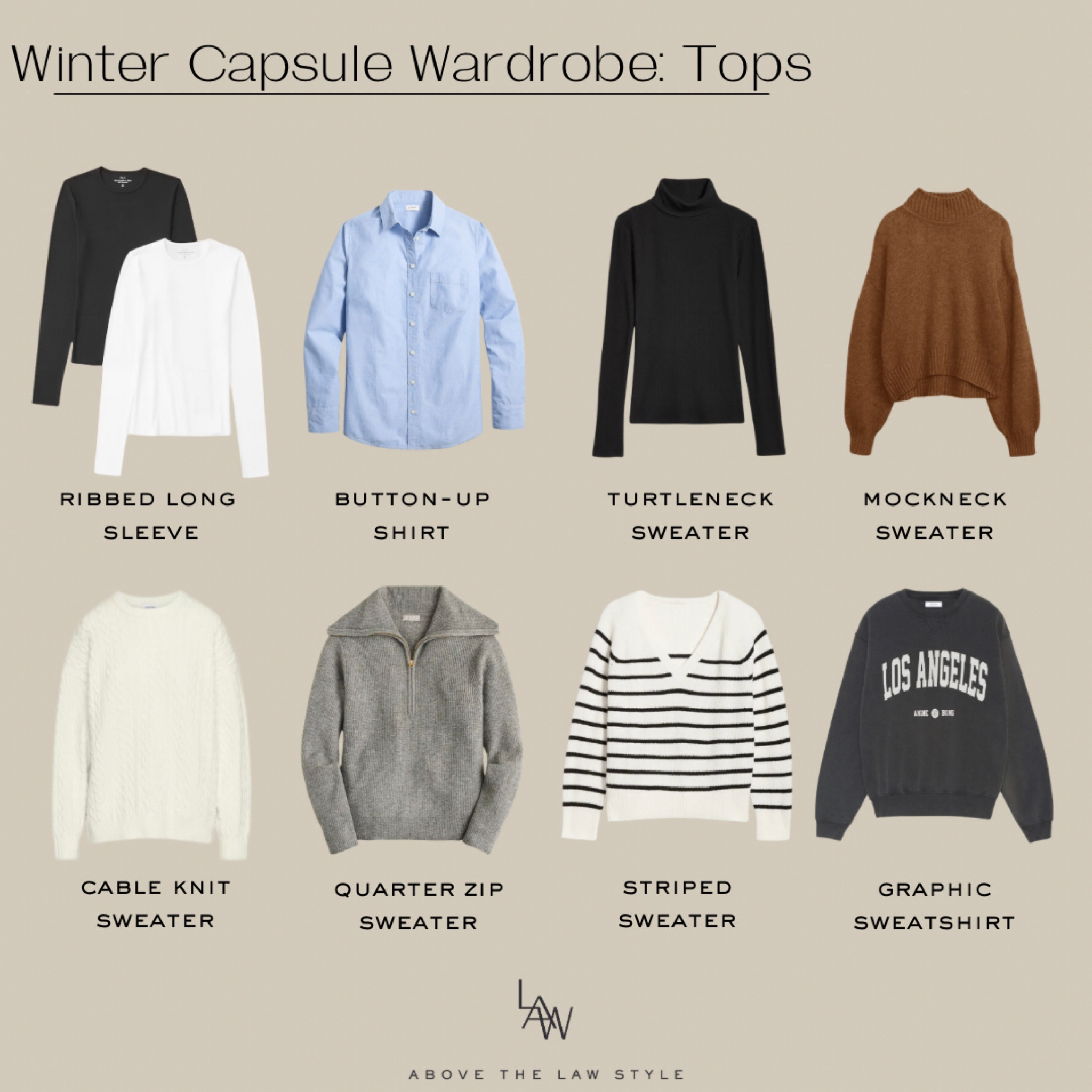 Winter Capsule Wardrobe: Tops