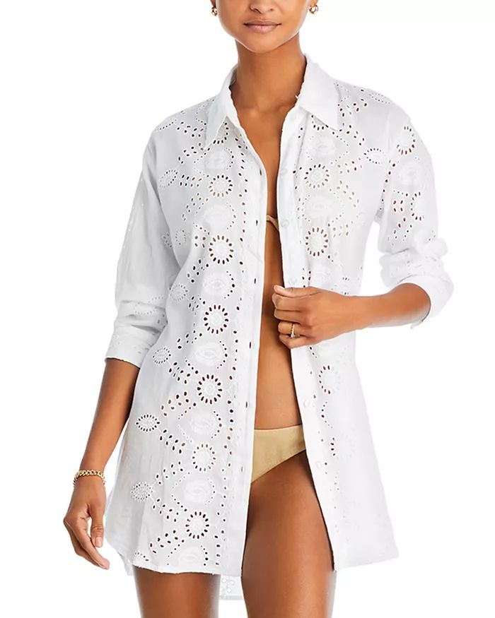 Eyelet Cotton Tunic Cover Up - 100% Exclusive | Bloomingdale's (US)