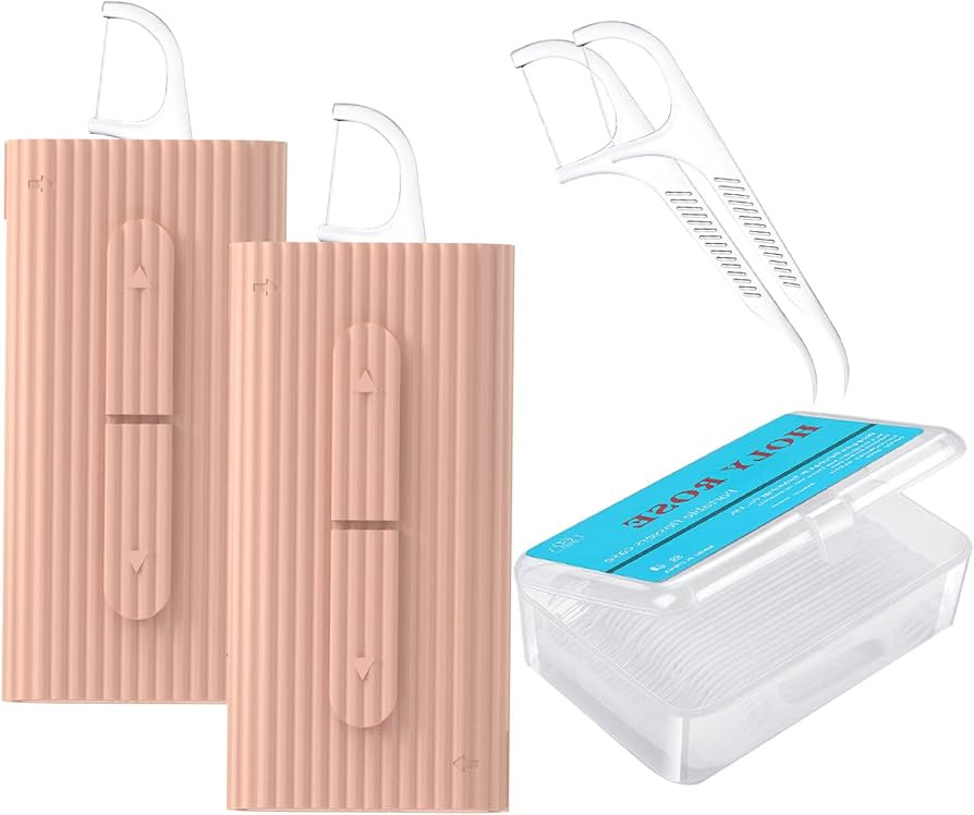 Portable Travel Flosser Dispenser Holy Rose Dental Floss Picks Storage Case with Toothpicks Floss... | Amazon (US)
