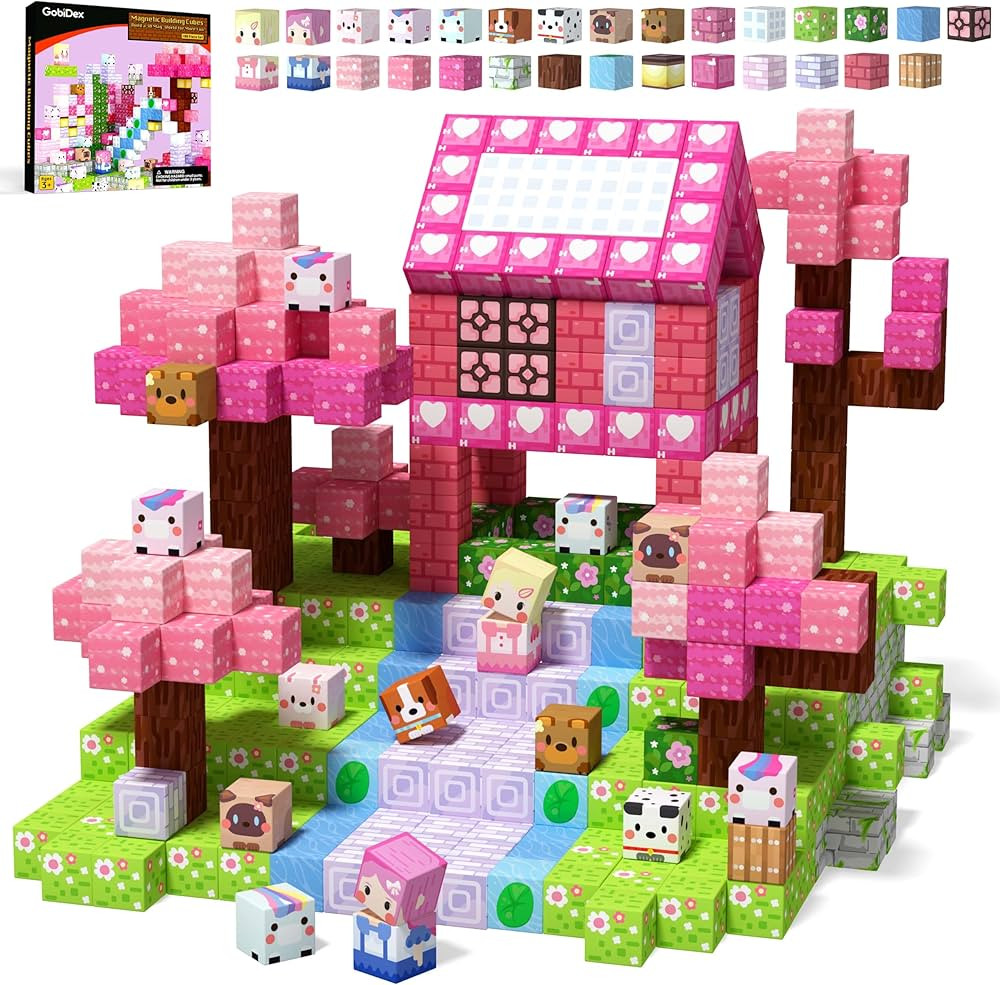 GobiDex 100PCS Magnetic Blocks Kid Building Toys for 3+ Years Old Girls, Upgraded STEM Sensory Gi... | Amazon (US)