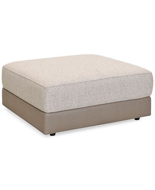 Mattley 38" Fabric Bumper Ottoman, Created for Macy's | Macys (US)