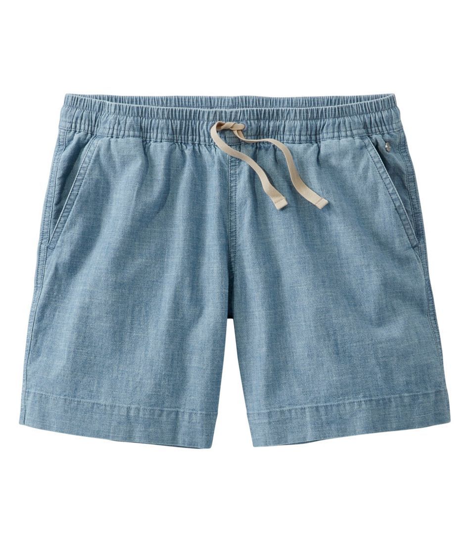 Women's Lakewashed Dock Shorts, Mid-Rise Chambray | Shorts & Skorts at L.L.Bean | L.L. Bean