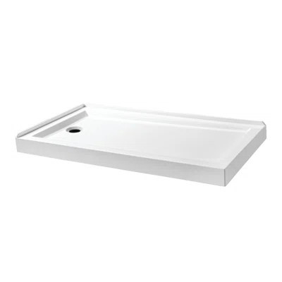 Kingston Brass Aruba 60-Inch x 32-Inch Acrylic Double Threshold Shower Base with Drain | Wayfair North America