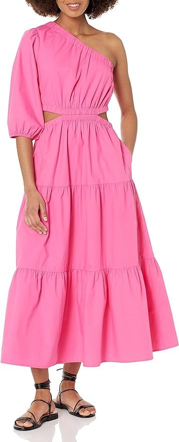 The Drop Women's April One-Shoulder Cutout Tiered Midi Dress | Amazon (CA)