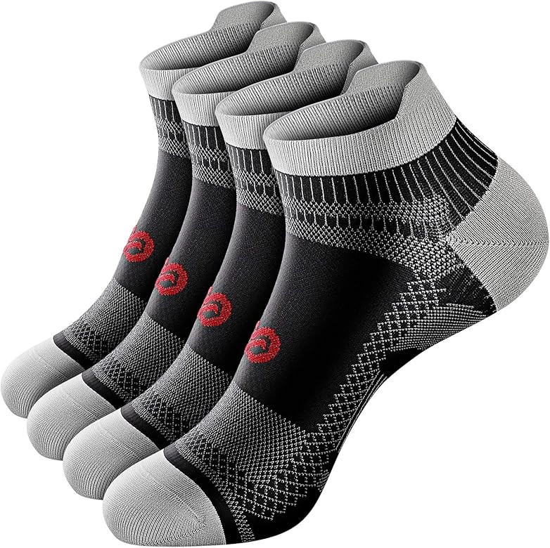 PAPLUS Ankle Compression Sock for Men and Women 2/4/6 Pairs, Low Cut Compression Running Sock wit... | Amazon (US)