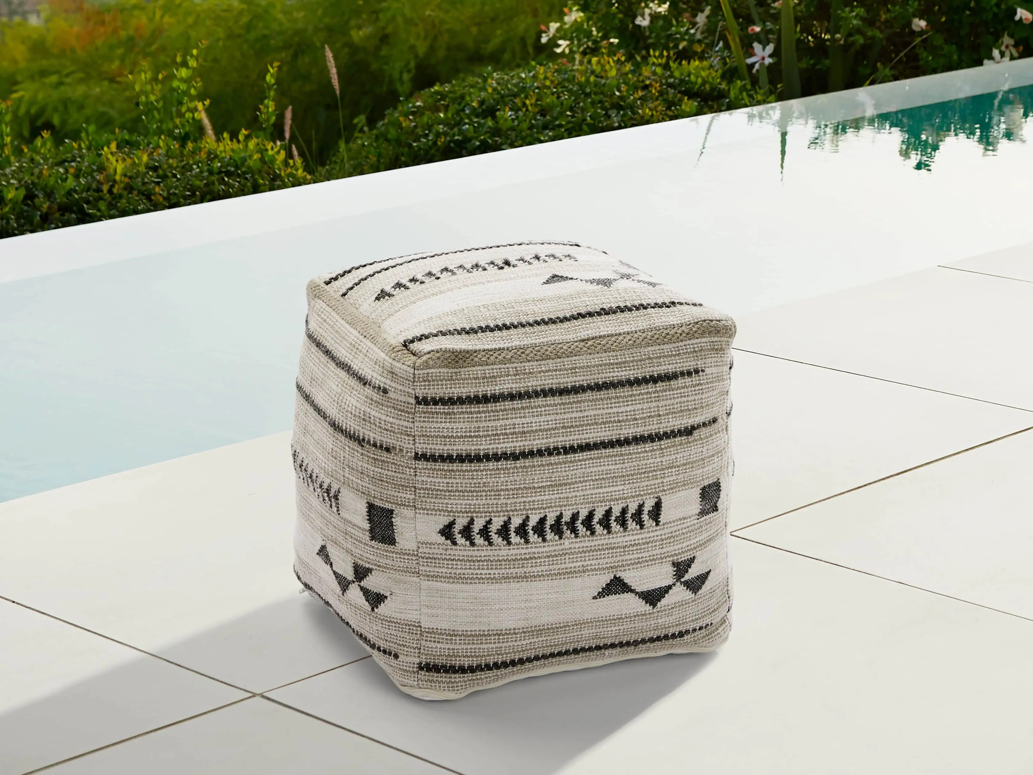 Herrick Indoor/Outdoor Pouf | Arhaus | Arhaus