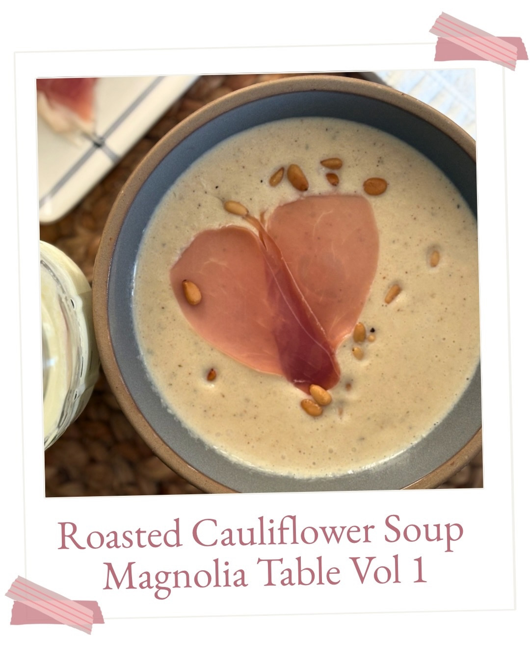 I didn’t want the cauliflower soup on Monday. It looked beige. Responsible. Like it drank green juice and woke up early.

So I made it Tuesday.

I roasted it until the edges browned and sweetened, blended it with buttered onions, tarragon, and thyme… then topped it with toasted pine nuts and prosciutto like it was headed somewhere fabulous.

Suddenly it wasn’t virtuous. It was dramatic.

The Jeanie Jo & Joanna Project takes on Magnolia Table, Vol. 1. Lesson: never underestimate a vegetable with good accessories.

Gracefully yours,
🫶🏻Jeanie Jo 

#joannagaines #magnoliatablecookbook #jeaniejoandjoannaproject #foodwriter #recipereview

#LTKfoodie