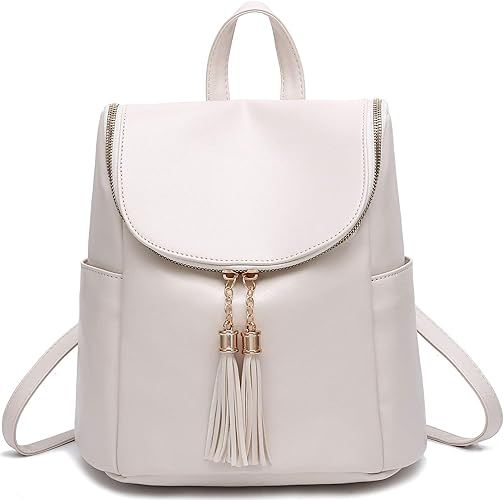 Girls Mini Backpack Purse for Women PU Leather Fashion Backpack Shoulder Bag with Charm Tassel | Amazon (US)