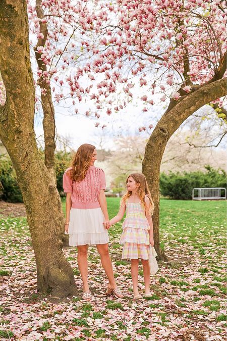 Underneath the magnolia tree. Rainbow brights 🌈 and pink pearls 💖 highlight these mommy and daughter spring outfits 🌸 All items fit true to size 

#LTKSeasonal #LTKfamily #LTKkids