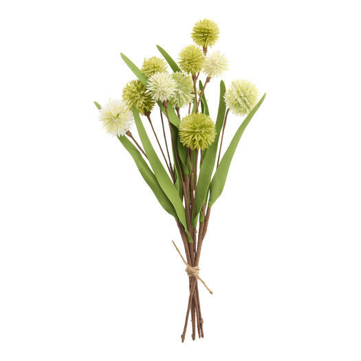 Green and White Faux Mini Ball Floral Bunch by World Market | World Market