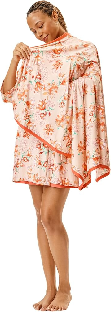 Motherhood Maternity Womens Nursing Chemise Nightgown, Robe and Swaddle 3-Piece Set | Amazon (US)