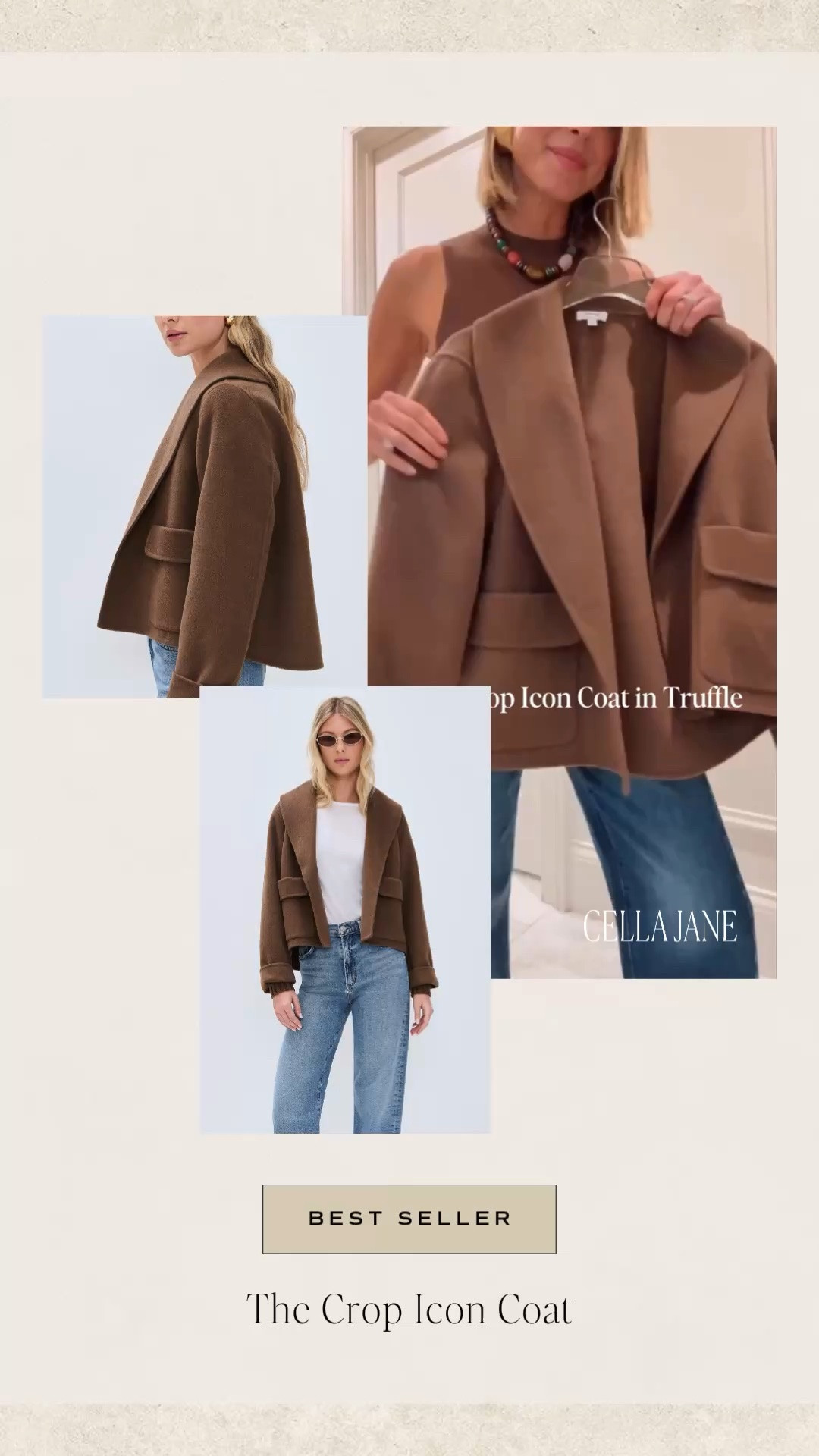 Styling fall looks featuring this weeks BEST SELLER: the Crop Icon Coat in truffle

#LTKfall #LTKstyletip