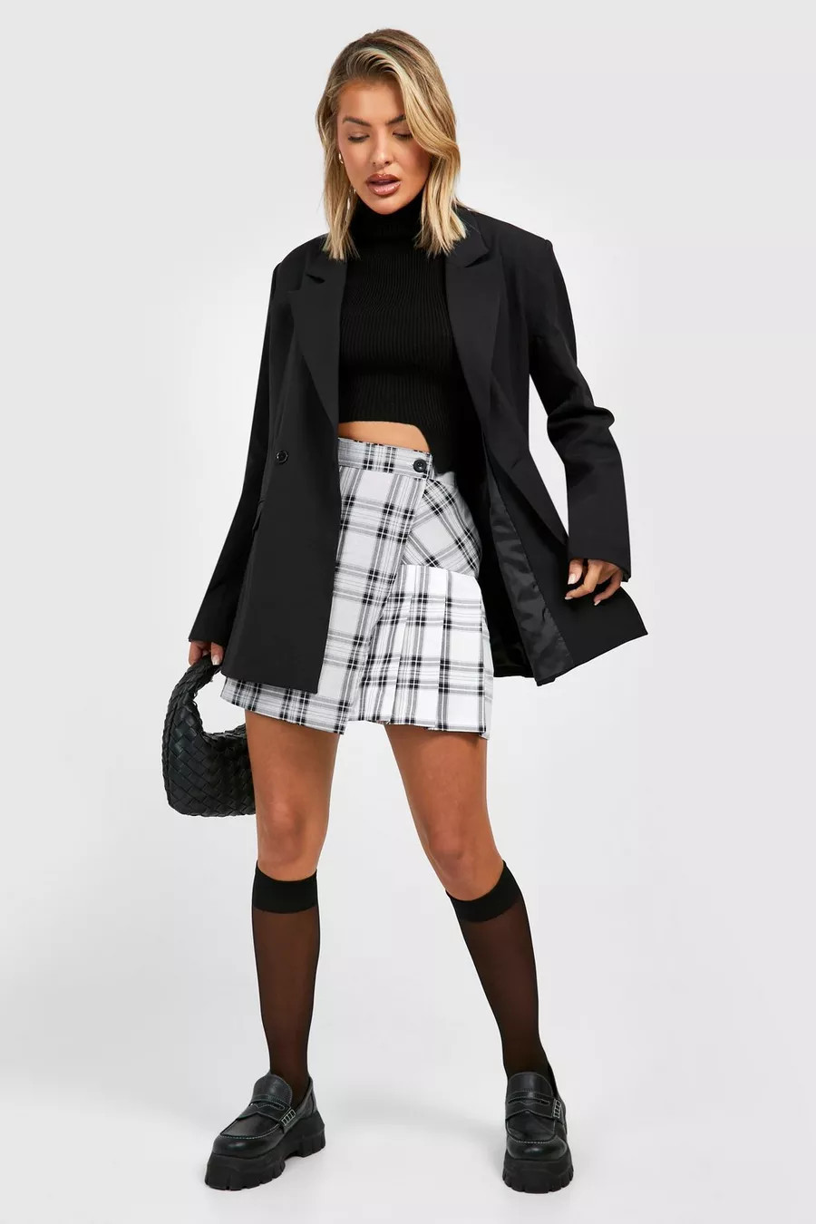 Geruite Wikkel Skater Rok | Boohoo.com (NL)