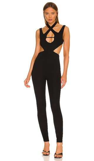Luna Cut Out Jumpsuit in Black | Revolve Clothing (Global)