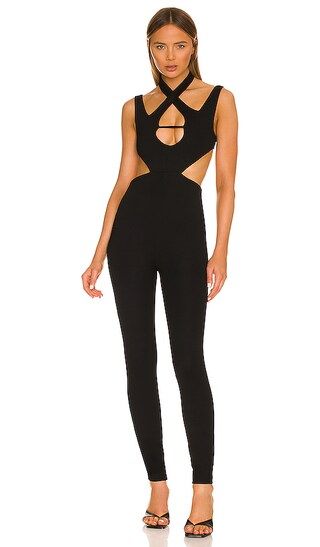 Luna Cut Out Jumpsuit in Black | Revolve Clothing (Global)