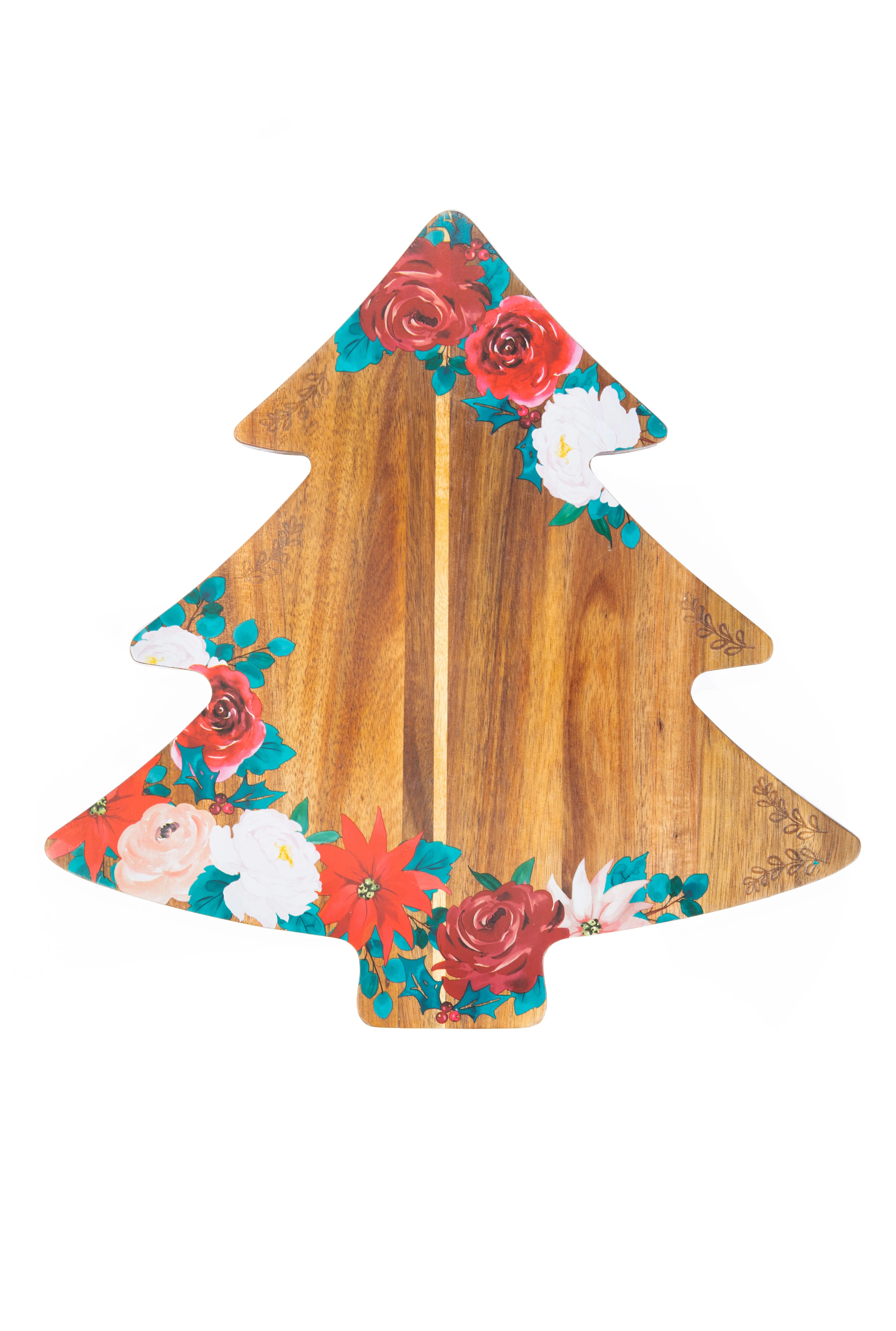 The Pioneer Woman Acacia Christmas Tree Charcuterie Board, 13.98 x 13.98 x 0.78inch - Walmart.com | Walmart (US)