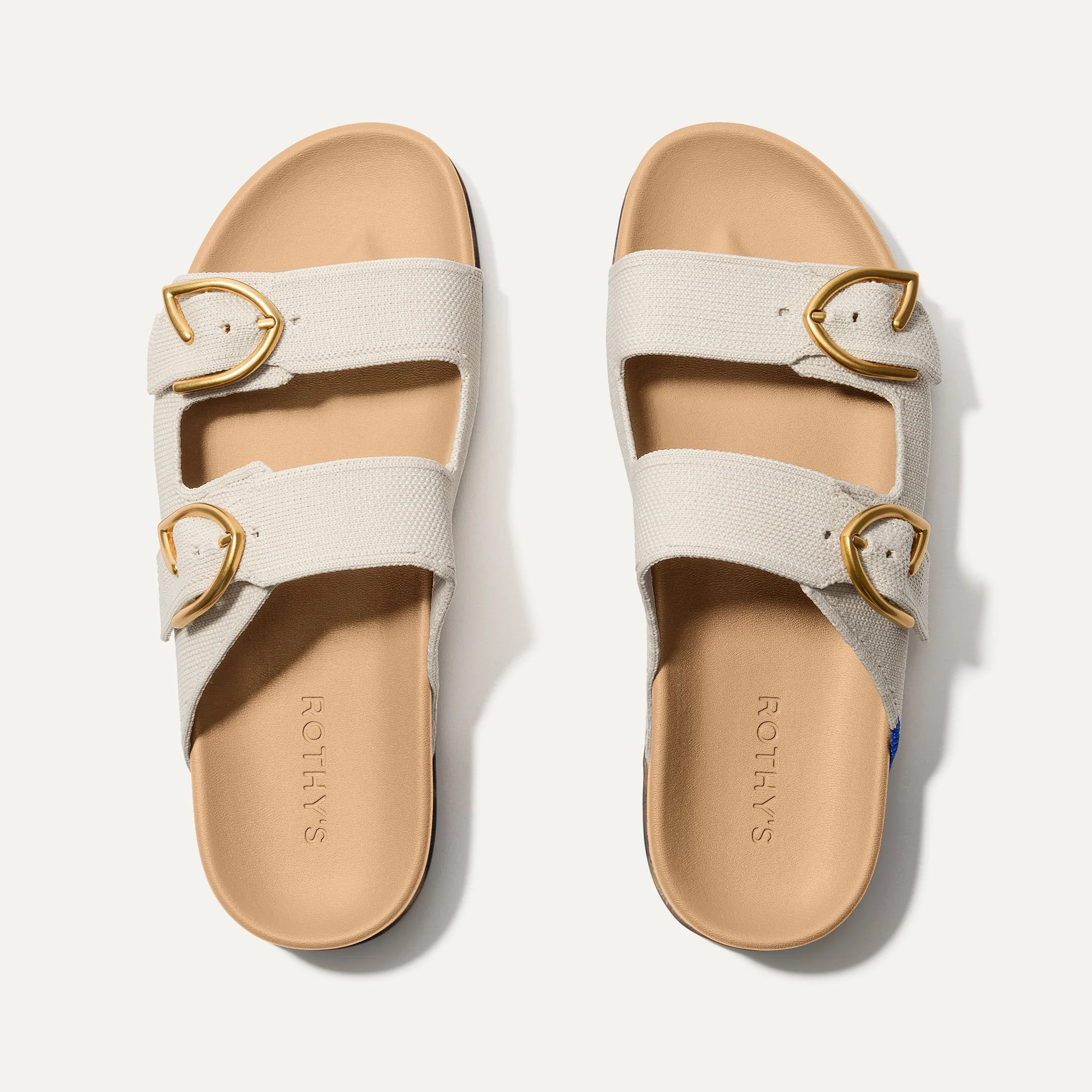 The Buckle Slide in Sea Salt | Women's Sandals | Rothy's | Rothy's