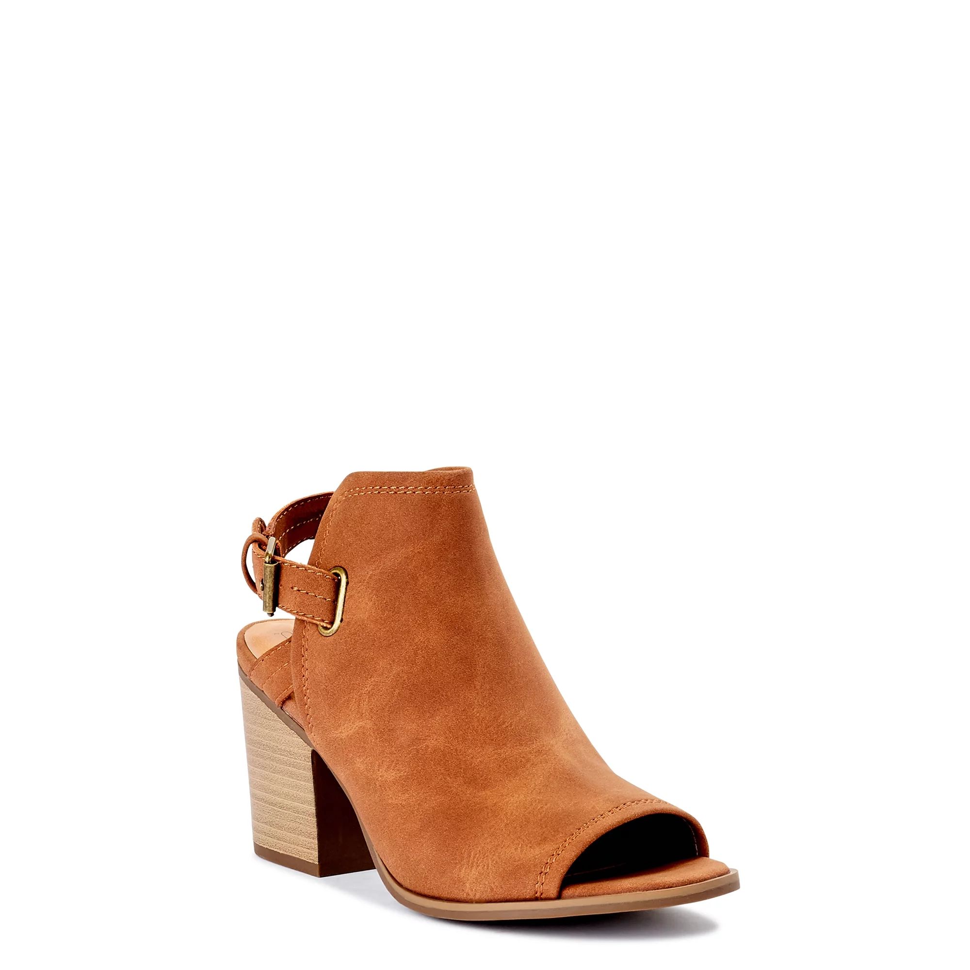 Time and True Women's Peep Toe Bootie | Walmart (US)