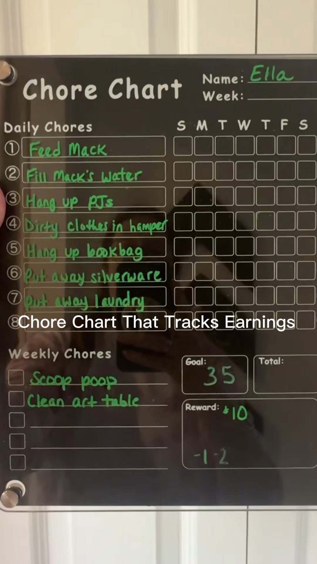 This magnetic chore chart has been really helpful in our house. We love that it also lets kids track how much they’re earning from each chore.

As entrepreneurs we believe in her being able to track her progress and getting paid for putting in work!

#LTKKids