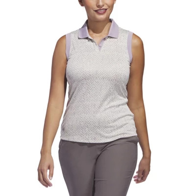 Women's adidas Ultimate365 Jacquard Sleeveless Golf Polo | Scheels