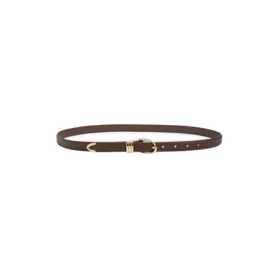 Nordstrom Janae Leather Belt in Black- Gold at Nordstrom, Size Medium | Nordstrom