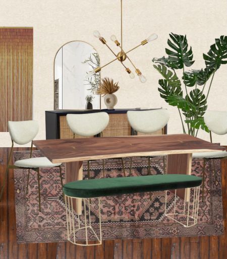 Cozy boho dining room 

#diningroom #boho #bohohome #homeinspo #homedecor #amazon #walmart #worldmarket #homedepot #wayfair #rugs #arearugs #moodboard #inspoboard #plants #gold #golddecor

#LTKhome