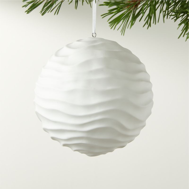 Welle White Bone China Christmas Tree Ornament 4.5" | CB2 | CB2