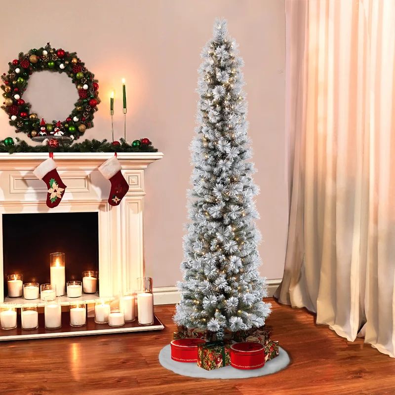 Lighted Artificial Pine Christmas Tree | Wayfair North America