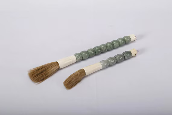 Marble Gray Jade Calligraphy Brush - Etsy | Etsy (US)