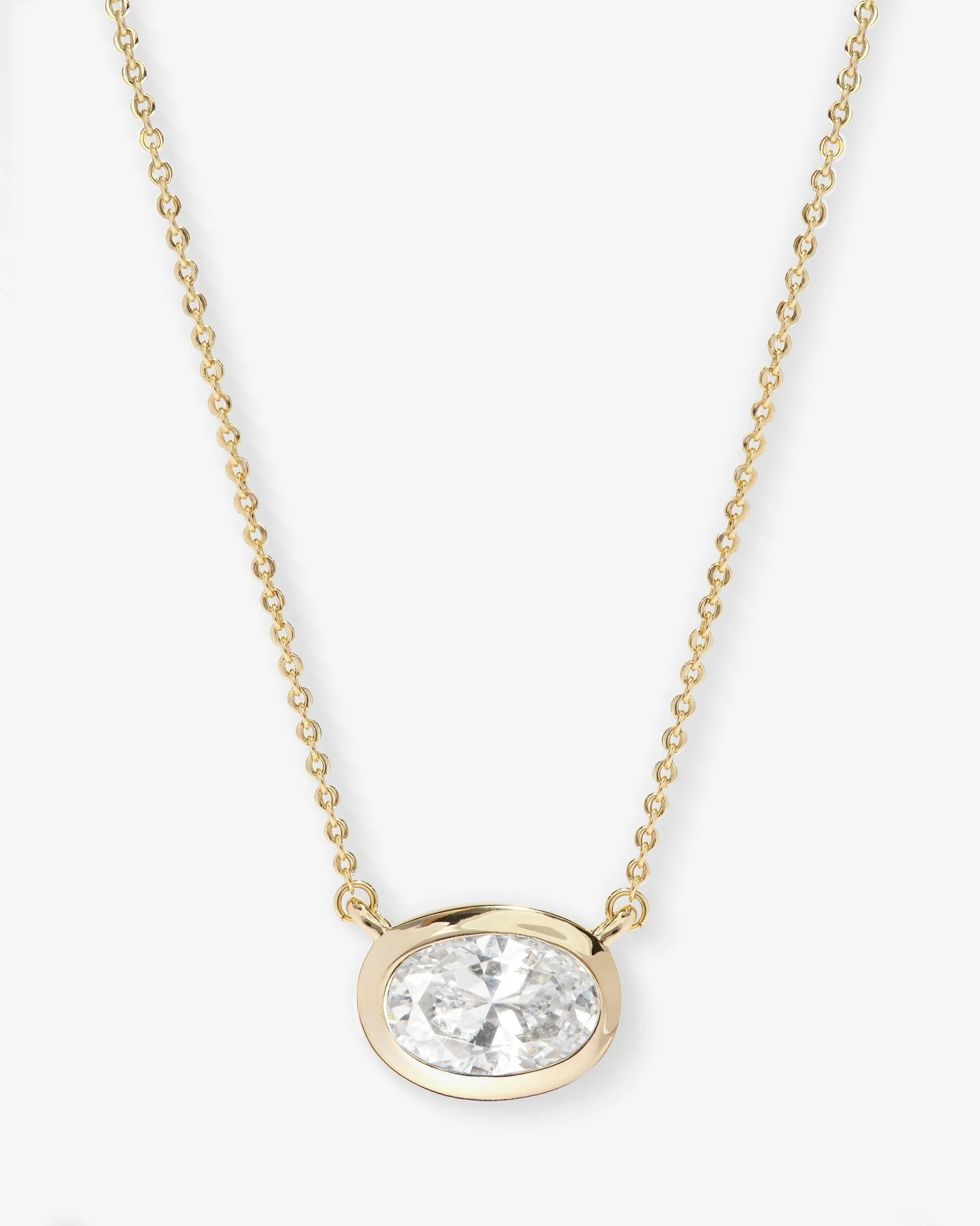 She's a Boss Pendant Necklace - Gold|White Diamondettes | Melinda Maria Jewelry