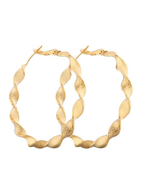 'Charlotte' Hemp Wreath Gold Hoop Earrings | Goodnight Macaroon